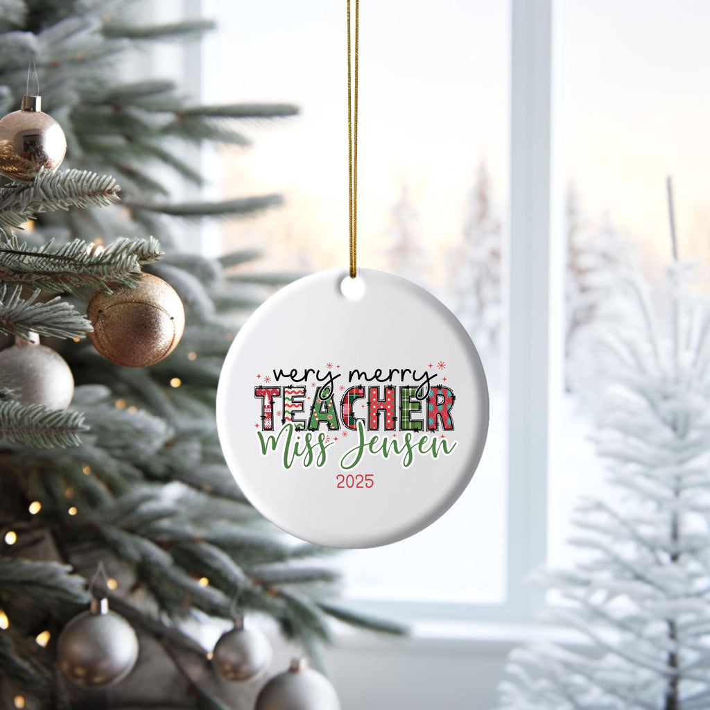 Personalized Teacher Christmas Ornament