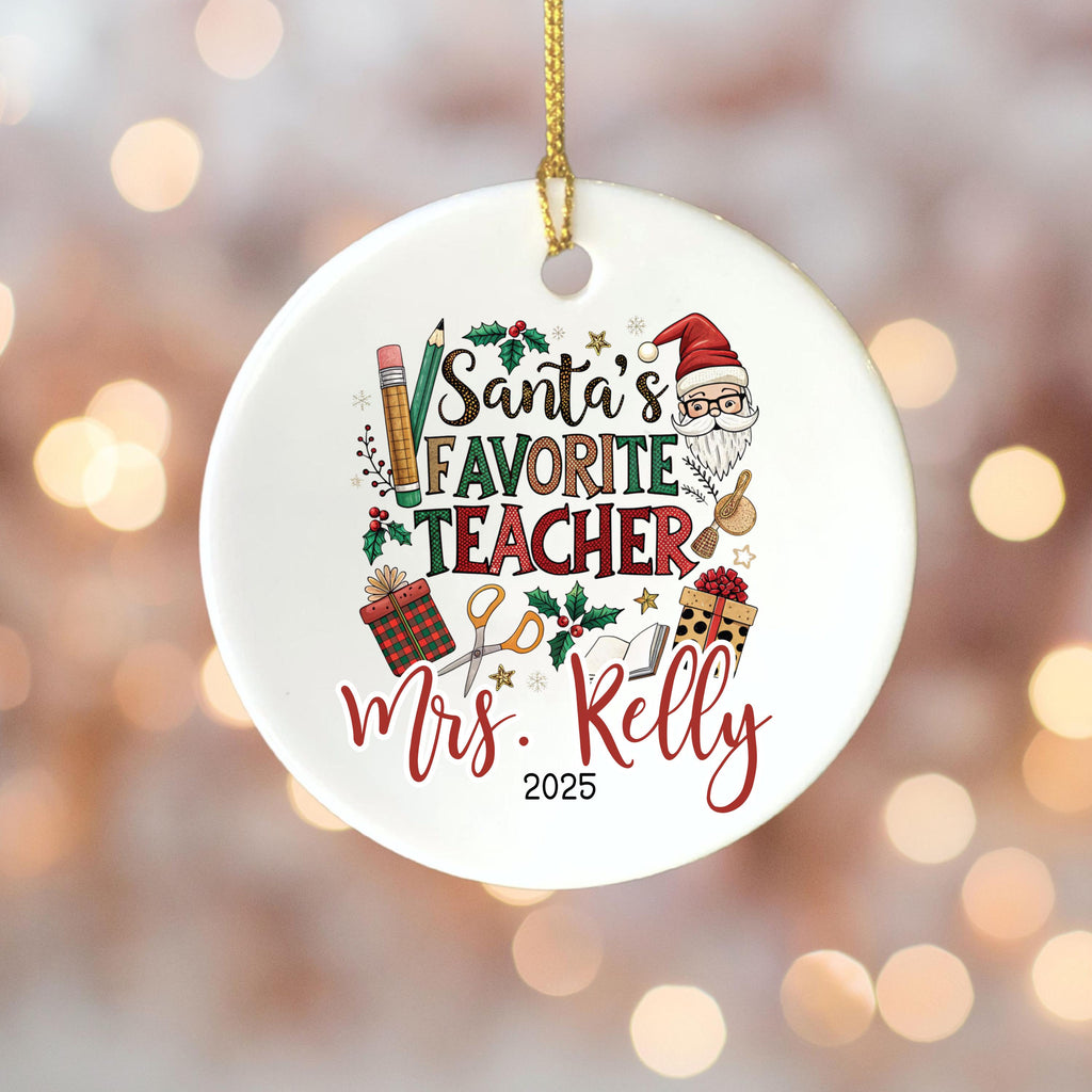 Personalized Teacher Christmas Ornament