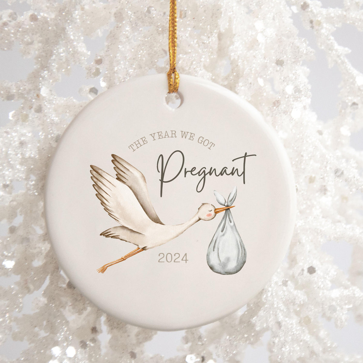 Pregnancy Announcement Ornament Expecting Parents Ornament Parents to Be Gift Baby Announcement Christmas Ornament New Mom Pr