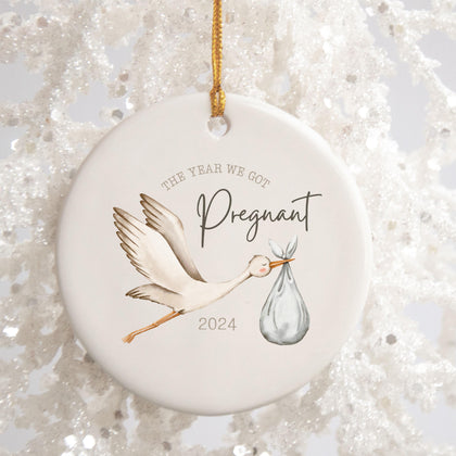 Pregnancy Announcement Ornament Expecting Parents Ornament Parents to Be Gift Baby Announcement Christmas Ornament New Mom Pr