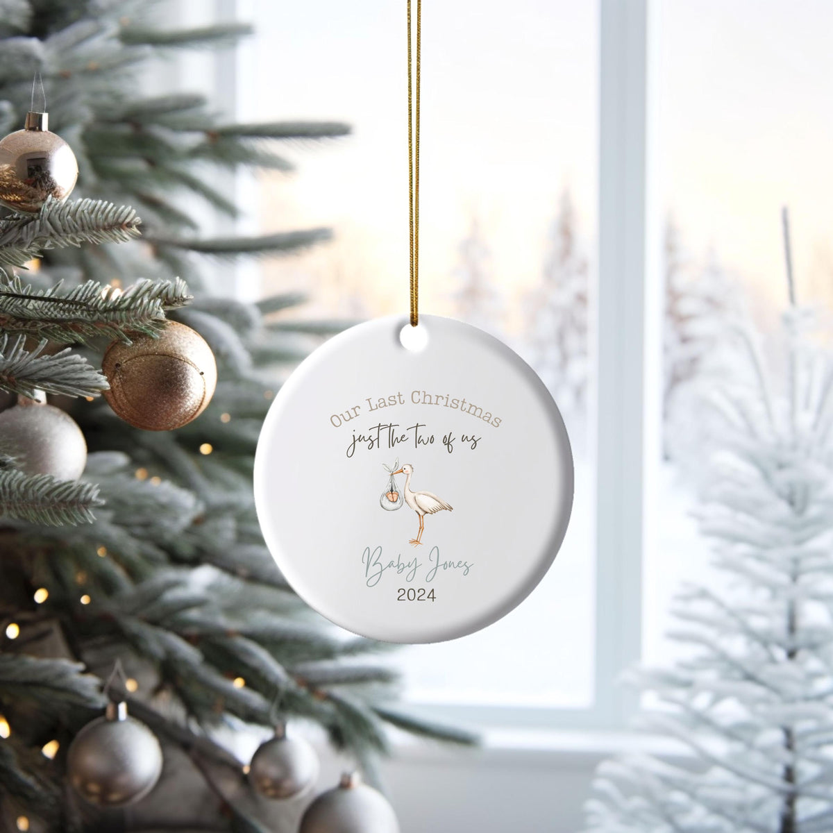 Pregnancy Announcement Ornament Expecting Parents Ornament Parents to Be Gift Baby Announcement Christmas Ornament New Mom Pr