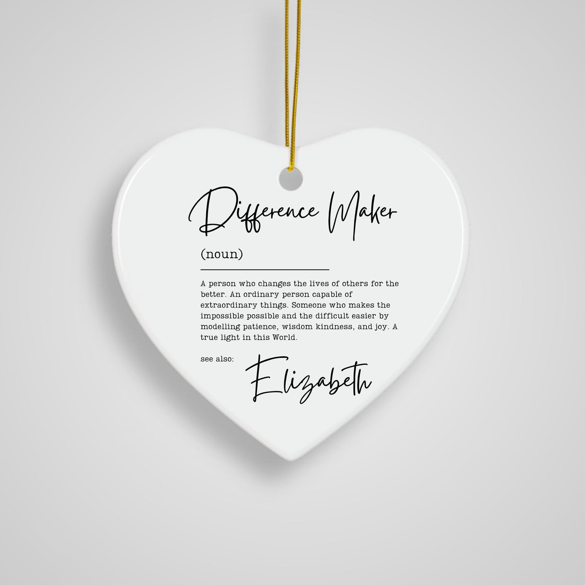 Difference Maker Gift for Teacher Gifts Personalized Thank You Gift Mentor Appreciation Gift Leader Gift for Boss Leaving Gif