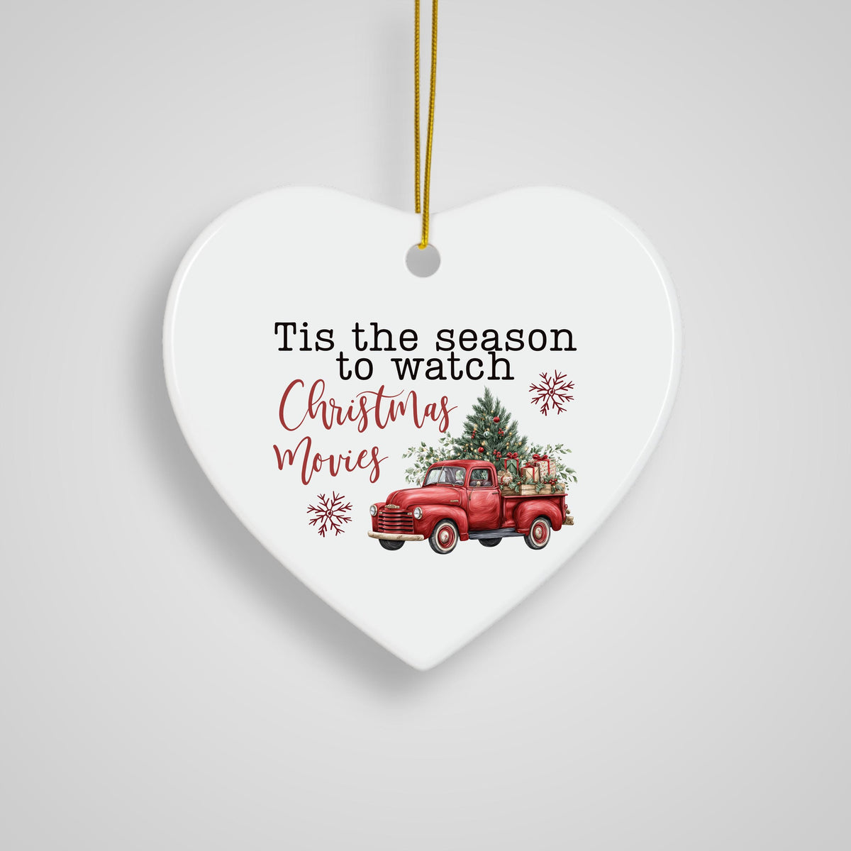 Gift for Christmas Movie Watching Ornament Christmas Movie Lover White Elephant Gift Idea Christmas Ornament for Coworker Chr