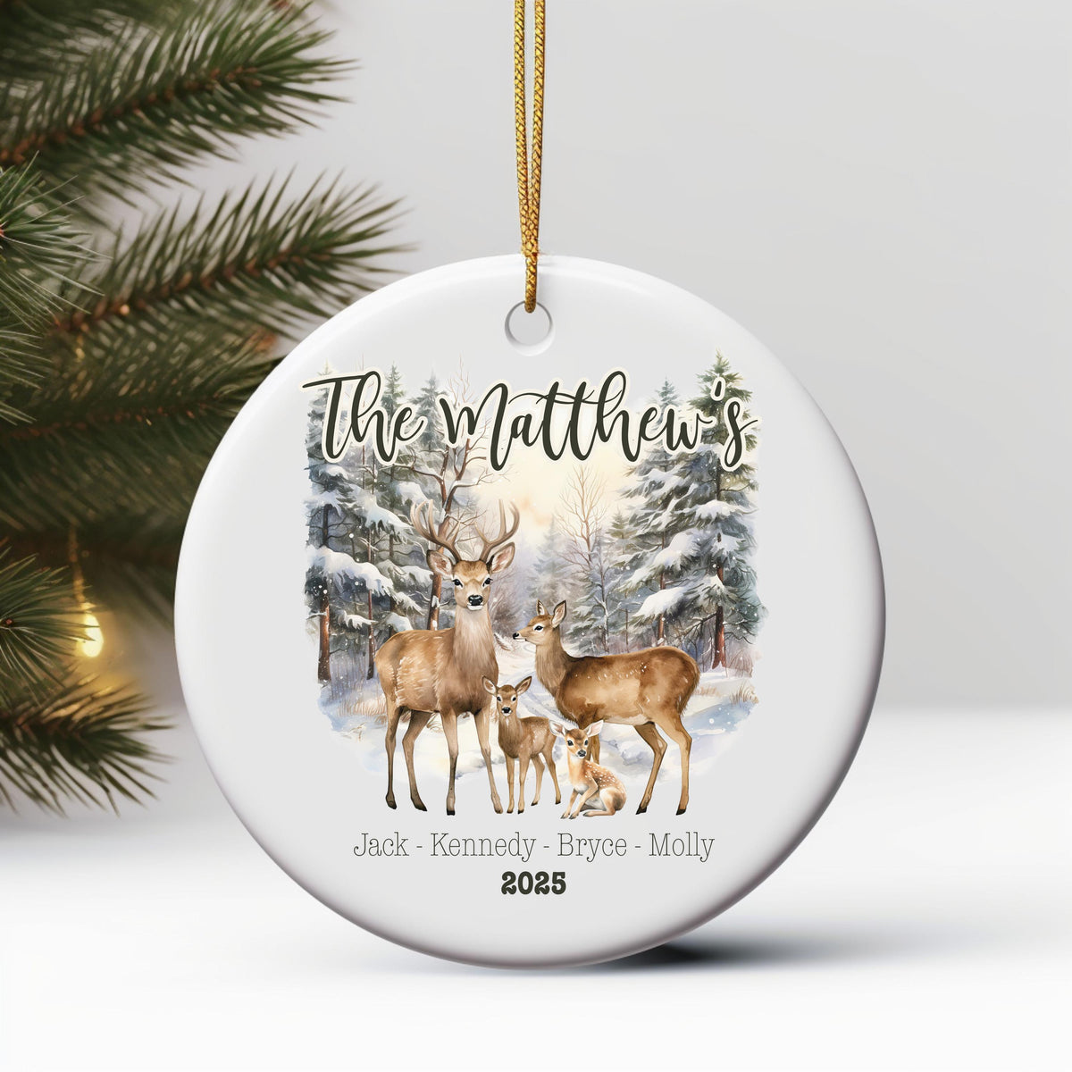 Personalized New Family Christmas Ornament