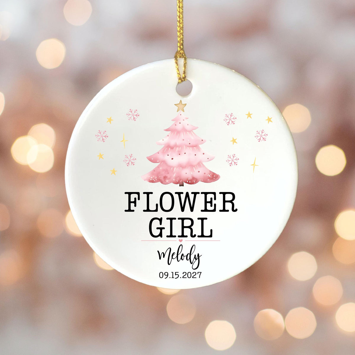 Flower Girl Christmas Ornament