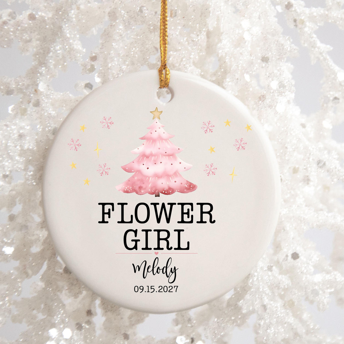 Flower Girl Christmas Ornament Flower Girl Wedding Gift Flower Girl Ornament Keepsake for Flower Girl Appreciation Thank You 