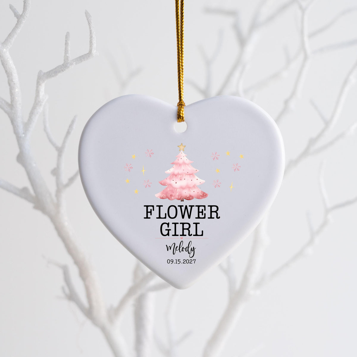 Flower Girl Christmas Ornament