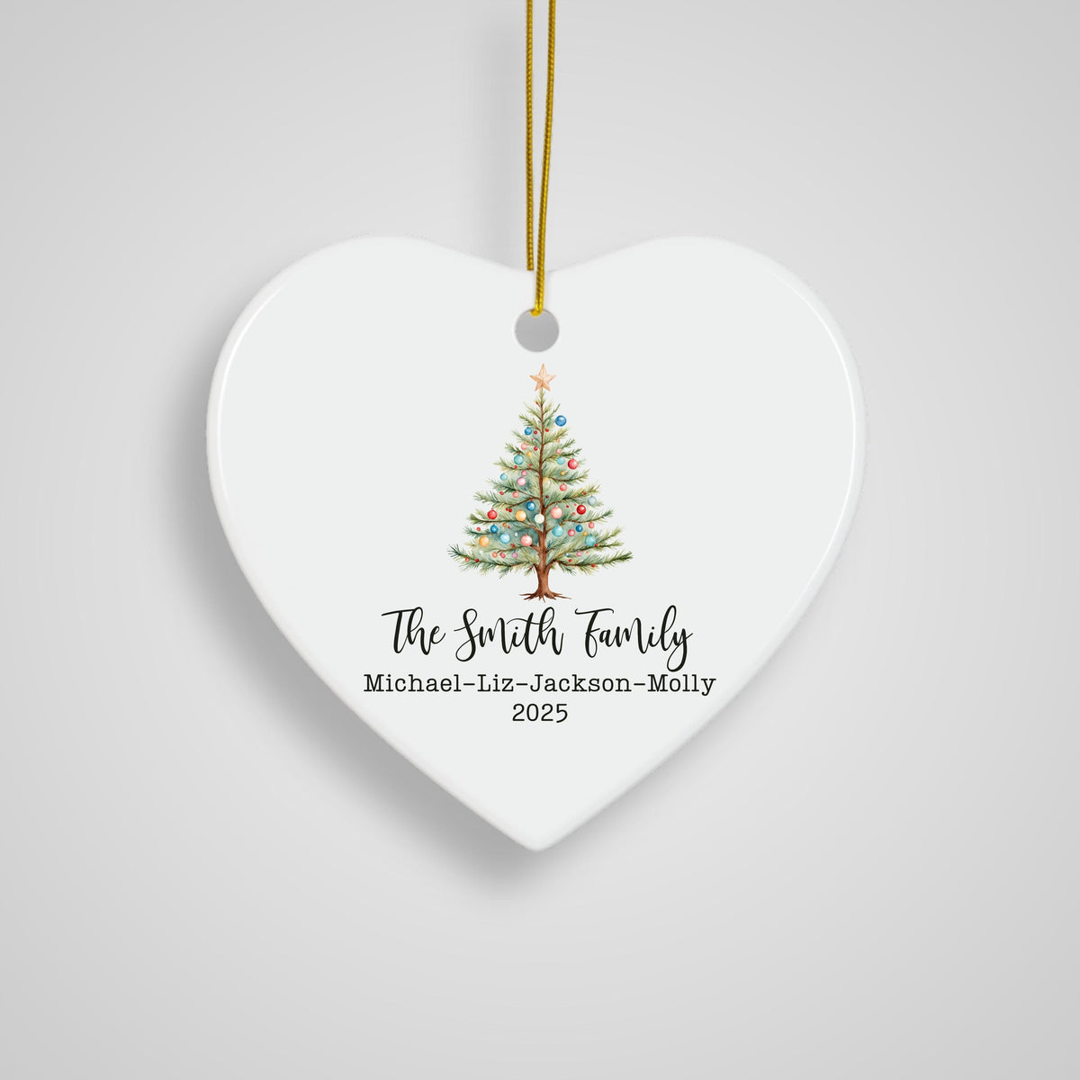 Family Christmas Ornament With Pet Names Personalized Family and Pet Ornament Custom Christmas Keepsake Christmas Tree Decora