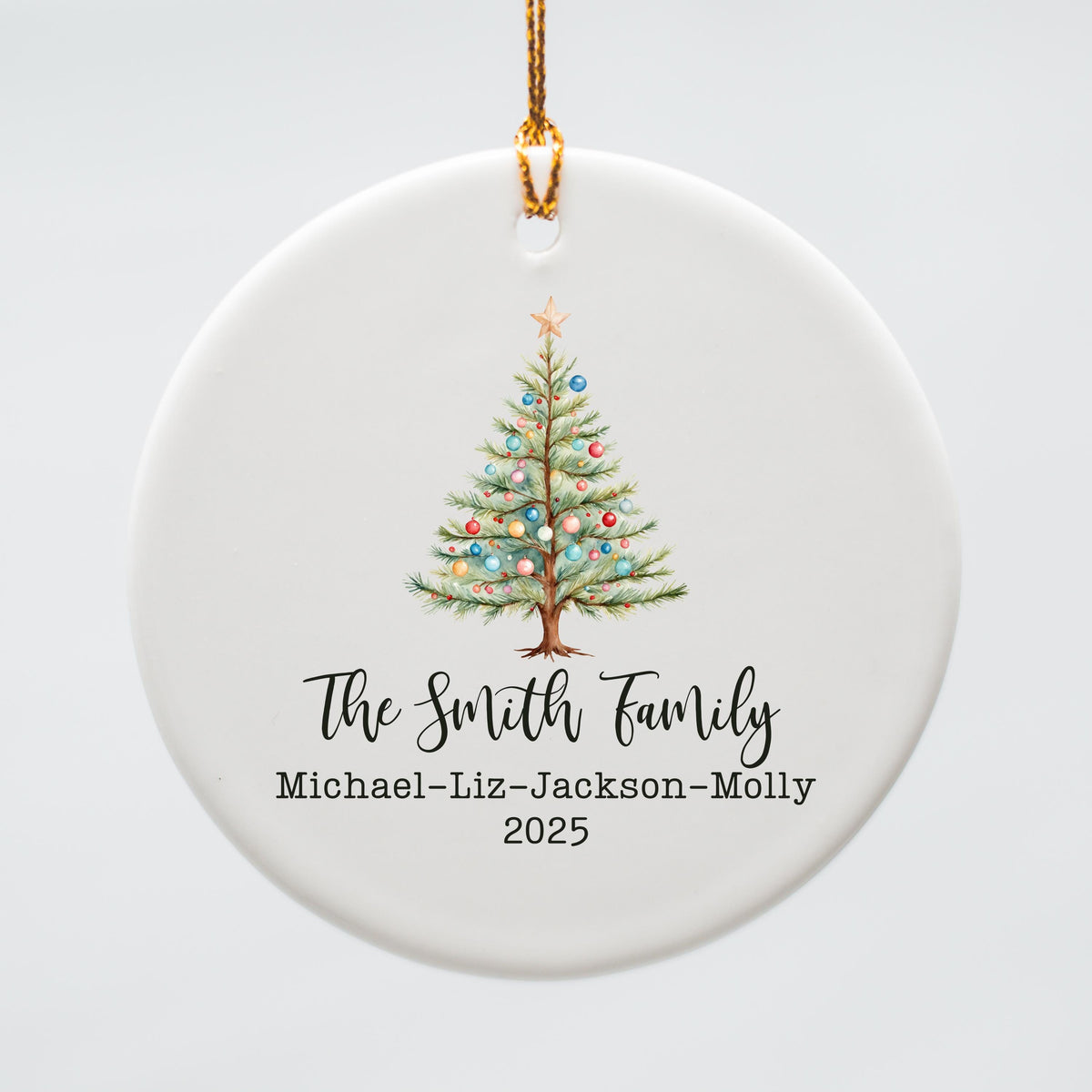 Personalized Family & Pet Christmas Ornament