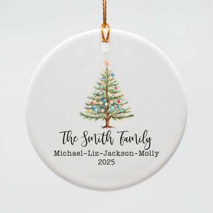 Personalized Family & Pet Christmas Ornament