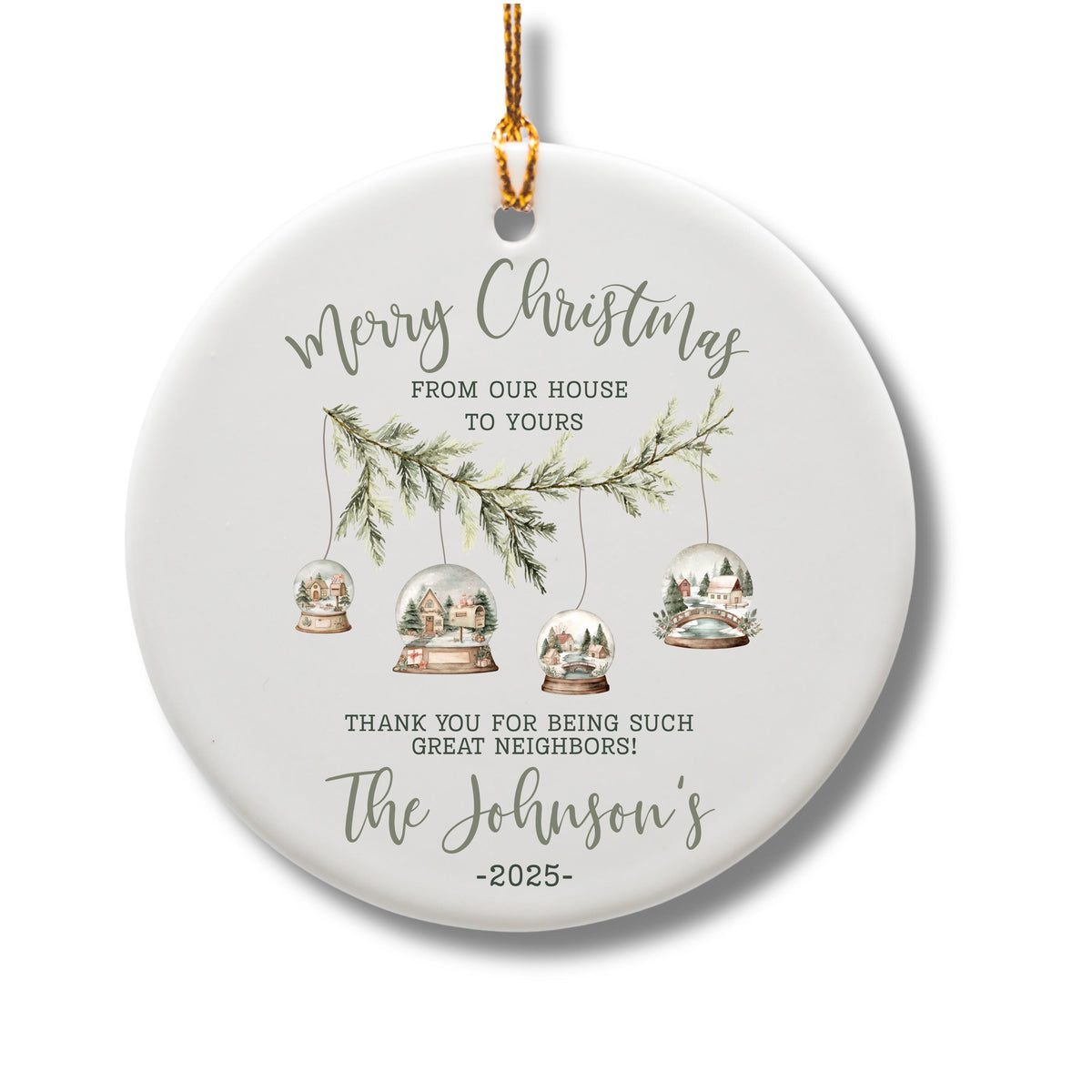 Neighbor Christmas Gift for Neighbor Best Neighbor Ever Christmas Ornament Neighbor Appreciation Gift Neighbor Christmas Gift