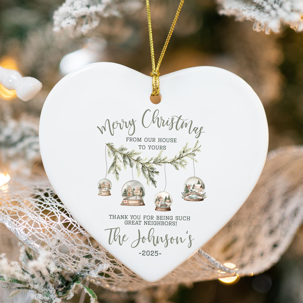 Neighbor Christmas Gift for Neighbor Best Neighbor Ever Christmas Ornament Neighbor Appreciation Gift Neighbor Christmas Gift
