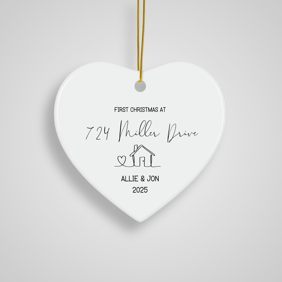 New Home Personalized Christmas Ornament Housewarming Gift for New Home Owners Gift from Realtor New Home Keepsake Christmas 