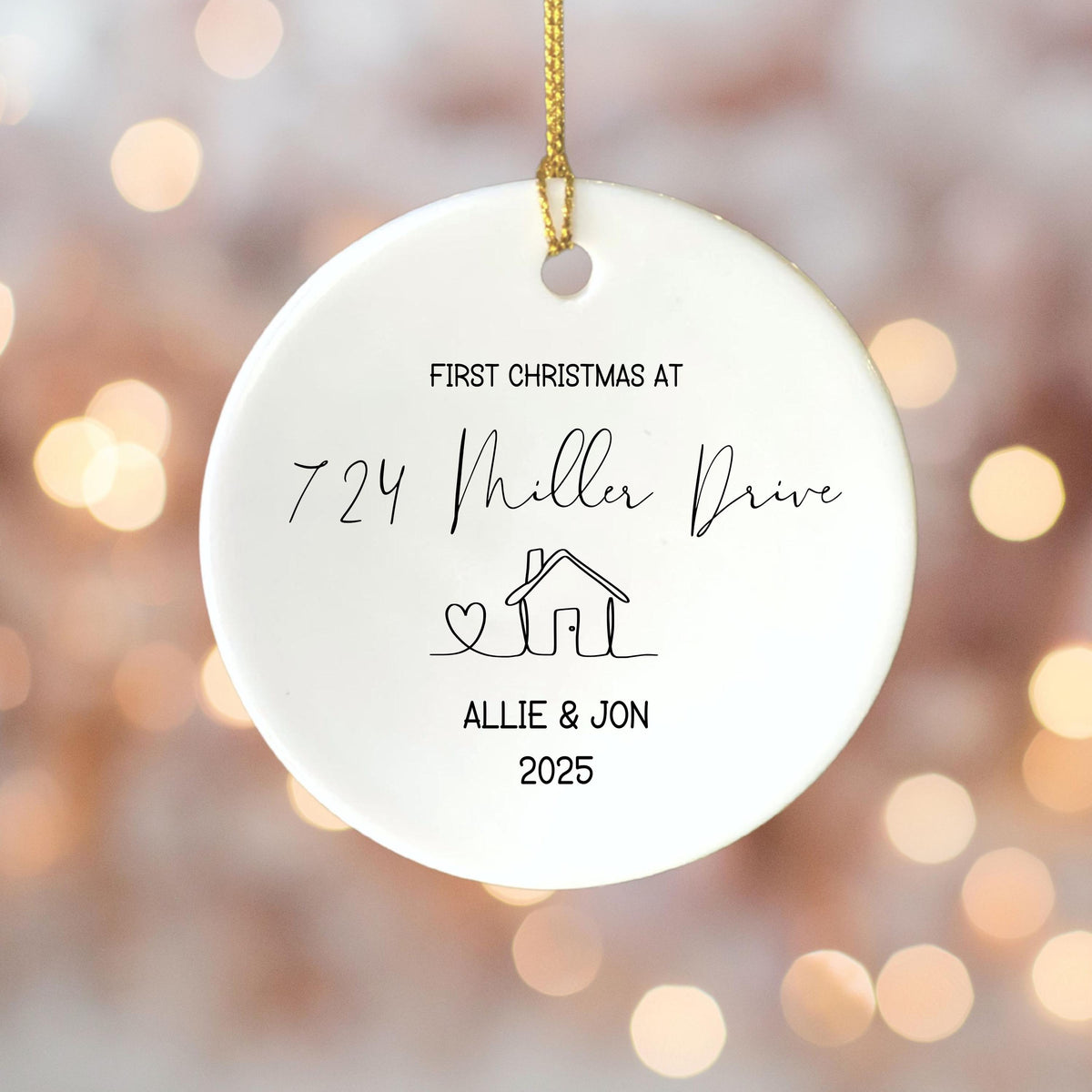 New Home Personalized Christmas Ornament Housewarming Gift for New Home Owners Gift from Realtor New Home Keepsake Christmas 