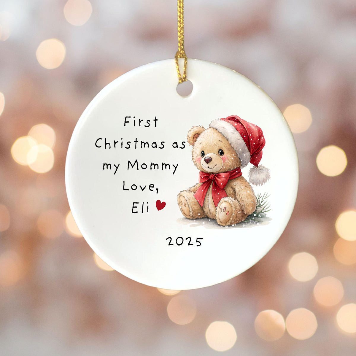 First Christmas as Mommy Ornament from Baby Personalized New Parent Ornament Personalized Ornament for New Mom Christmas Gift