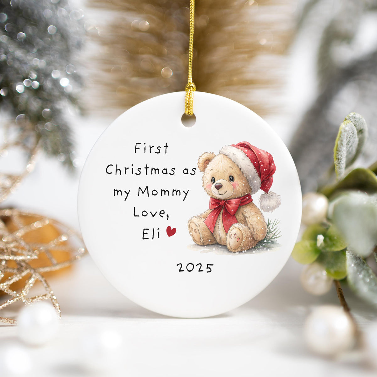 Personalized First Christmas as Mommy Ornament