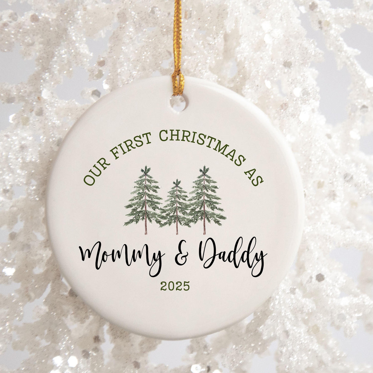 Personalized Baby Announcement Ornament 2025 See You In 2026 Pregnancy Christmas Gift For Expecting Mom Parents Mom Dad To Be