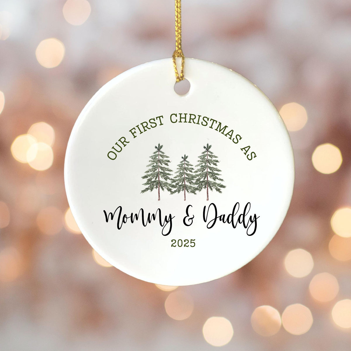 Personalized Baby Announcement Ornament 2025 See You In 2026 Pregnancy Christmas Gift For Expecting Mom Parents Mom Dad To Be