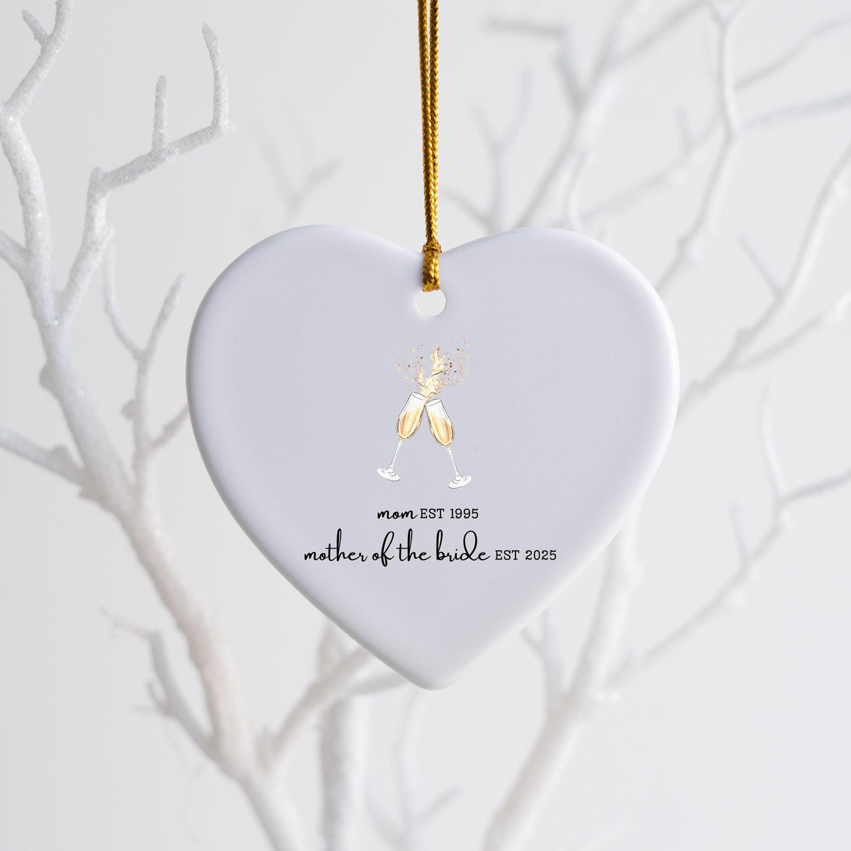 Personalized Gift for Mother of the Bride Custom Ornament Gift for Mom from Bride Gift From Daughter Wedding Keepsake for Mom