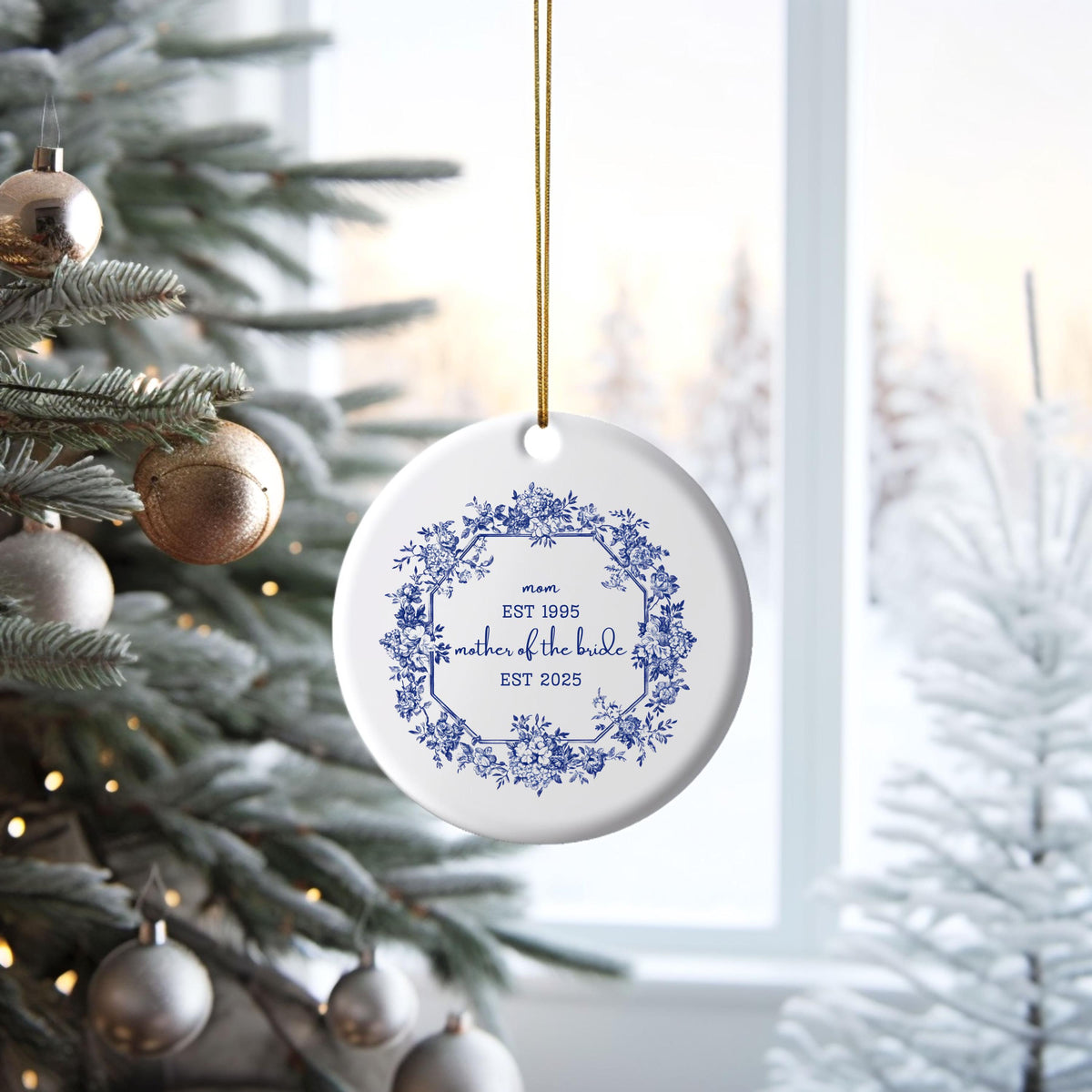 Personalized Gift for Mother of the Bride Custom Ornament Gift for Mom from Bride Gift From Daughter Wedding Keepsake for Mom