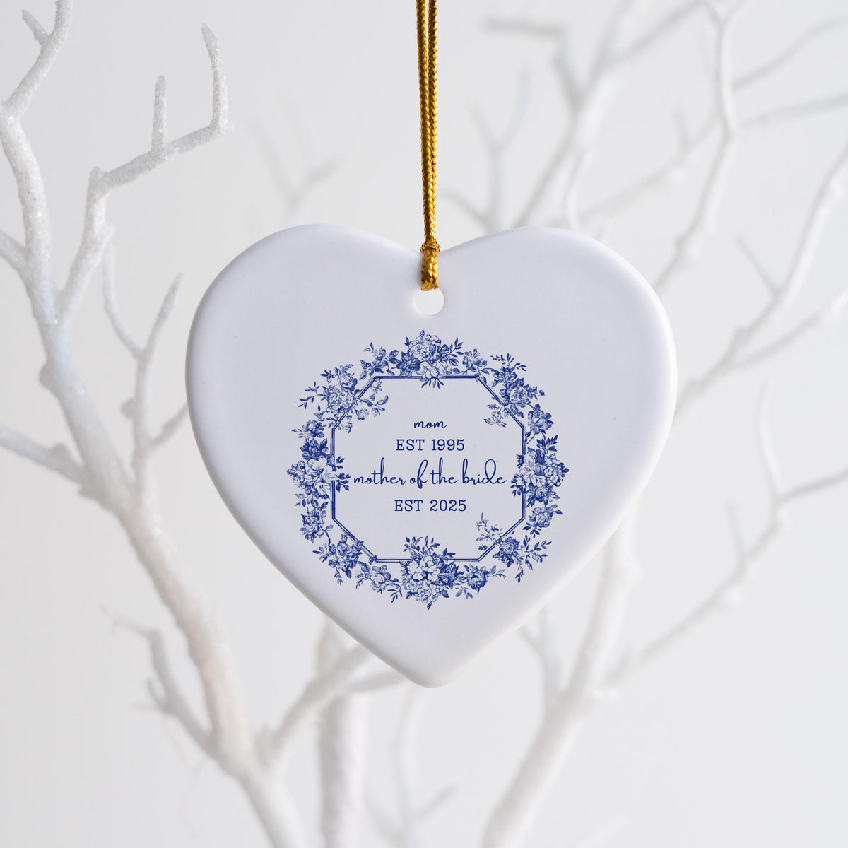 Personalized Gift for Mother of the Bride Custom Ornament Gift for Mom from Bride Gift From Daughter Wedding Keepsake for Mom
