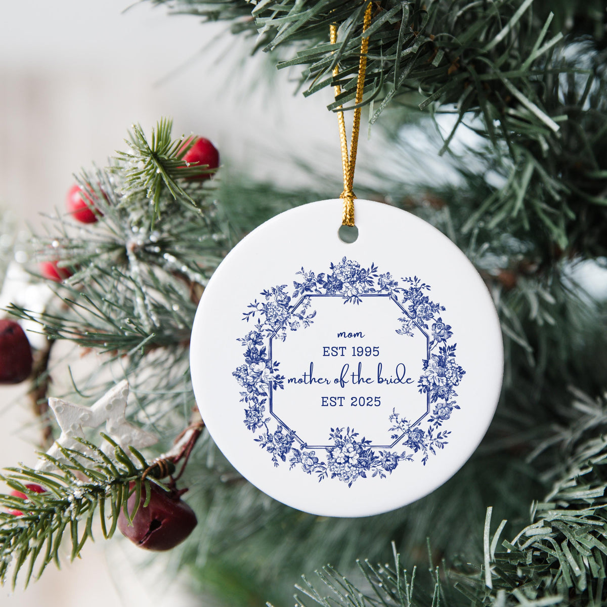 Personalized Gift for Mother of the Bride Custom Ornament Gift for Mom from Bride Gift From Daughter Wedding Keepsake for Mom