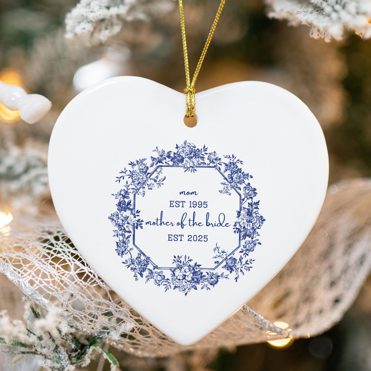 Personalized Gift for Mother of the Bride Custom Ornament Gift for Mom from Bride Gift From Daughter Wedding Keepsake for Mom