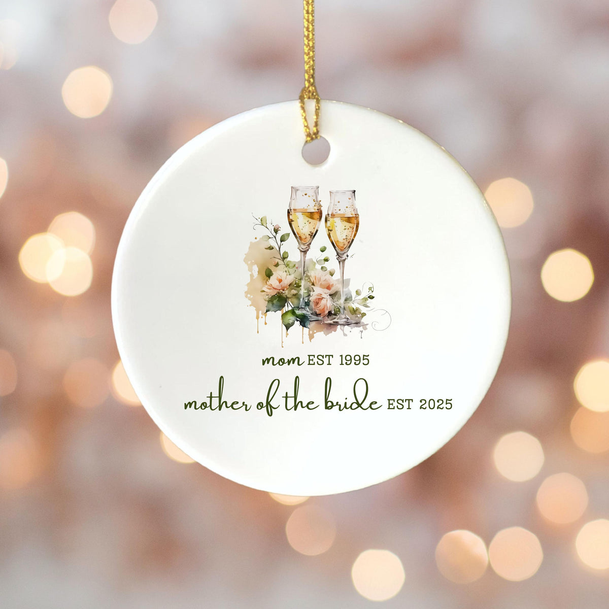 Personalized Gift for Mother of the Bride Custom Ornament Gift for Mom from Bride Gift From Daughter Wedding Keepsake for Mom