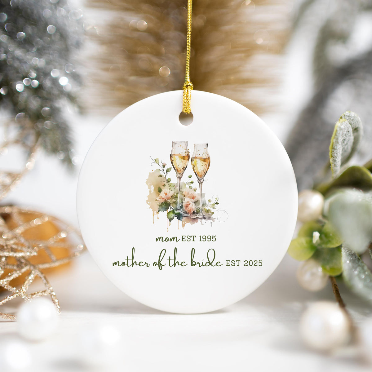 Personalized Gift for Mother of the Bride Custom Ornament Gift for Mom from Bride Gift From Daughter Wedding Keepsake for Mom