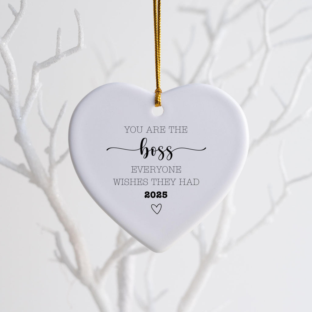Boss Christmas Ornament Personalized Gift From Employee Manager Gift Xmas Amazing Boss Heartfelt Ornament Custom Boss