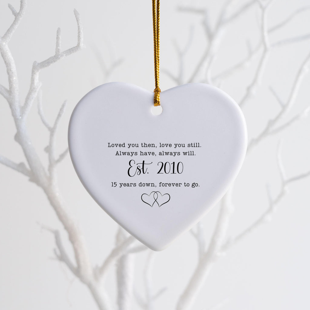 15th Anniversary Christmas Ornament