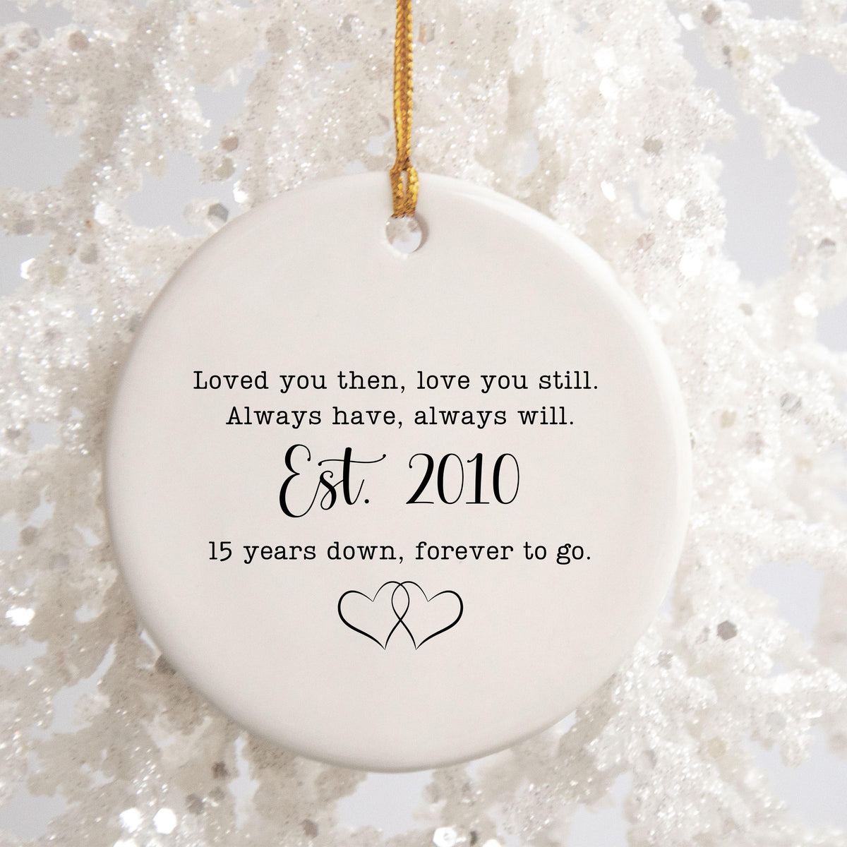 15th anniversary gift 15th ornament anniversary Fifteenth anniversary 15 years married gift for parents gift from kids annive