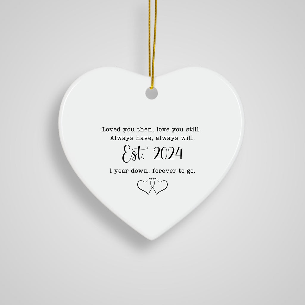 1st Anniversary Keepsake Ornament