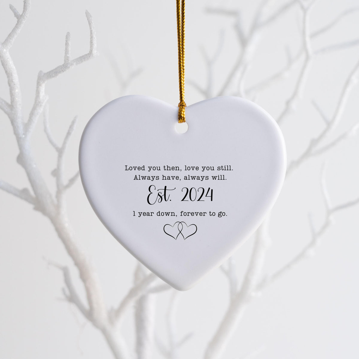 1st Anniversary Keepsake Ornament