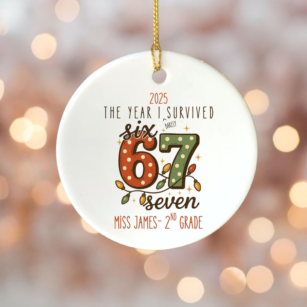 Funny Personalized Teacher Christmas Ornament