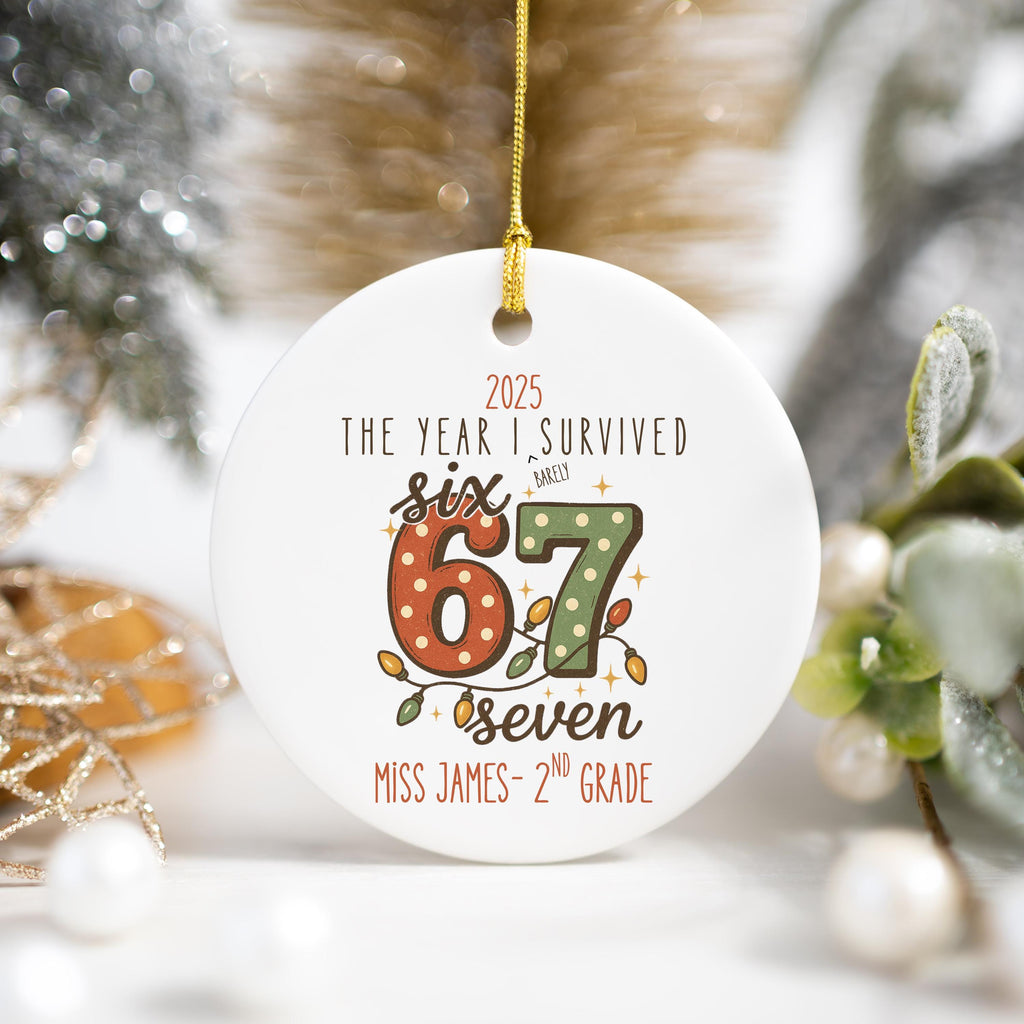 Funny Personalized Teacher Christmas Ornament