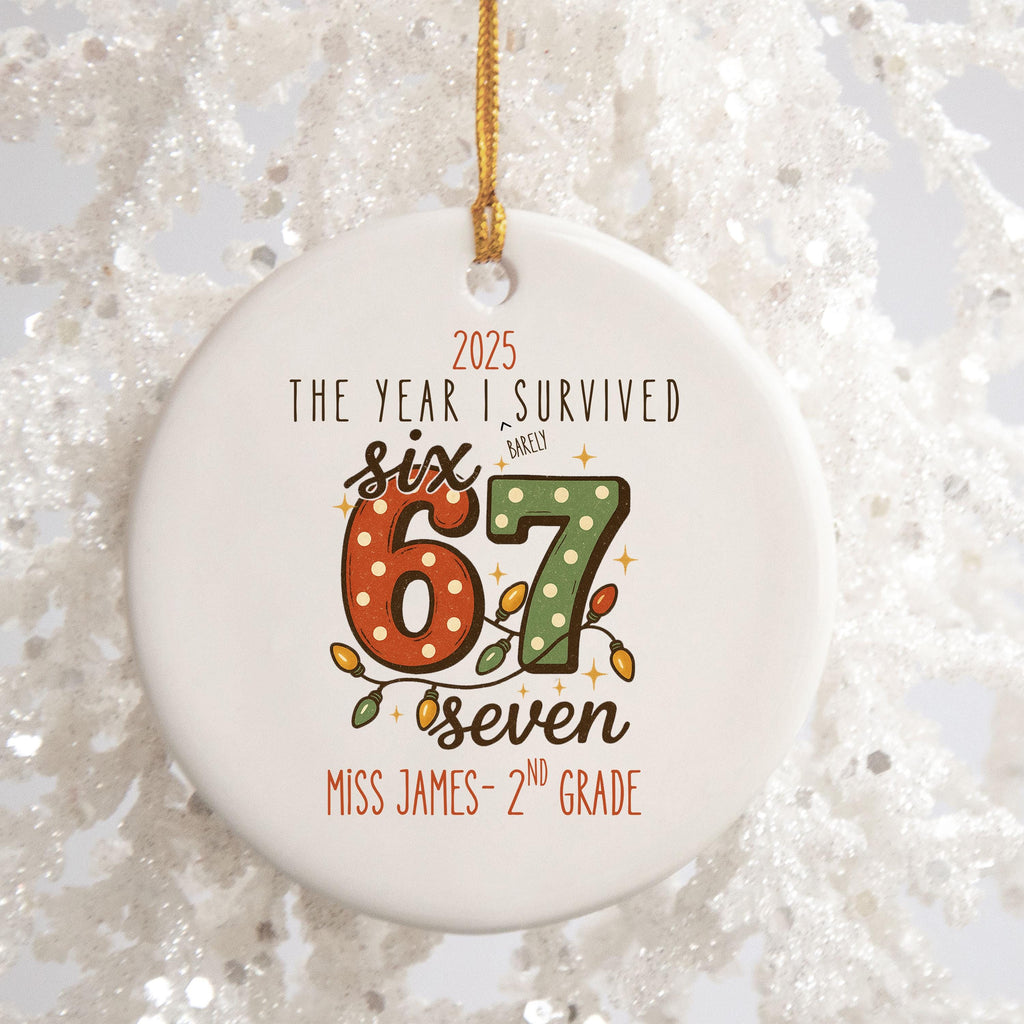 Funny Personalized Teacher Christmas Ornament