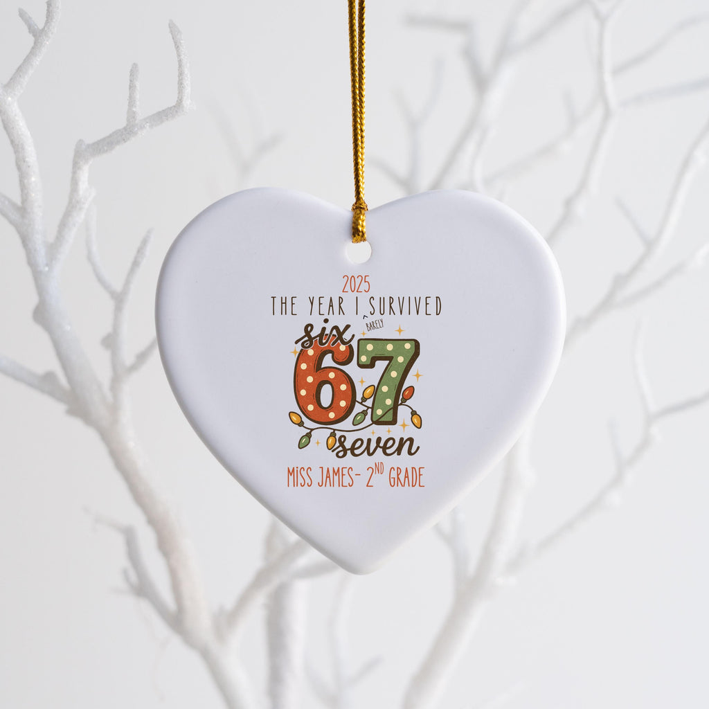 Funny Personalized Teacher Christmas Ornament
