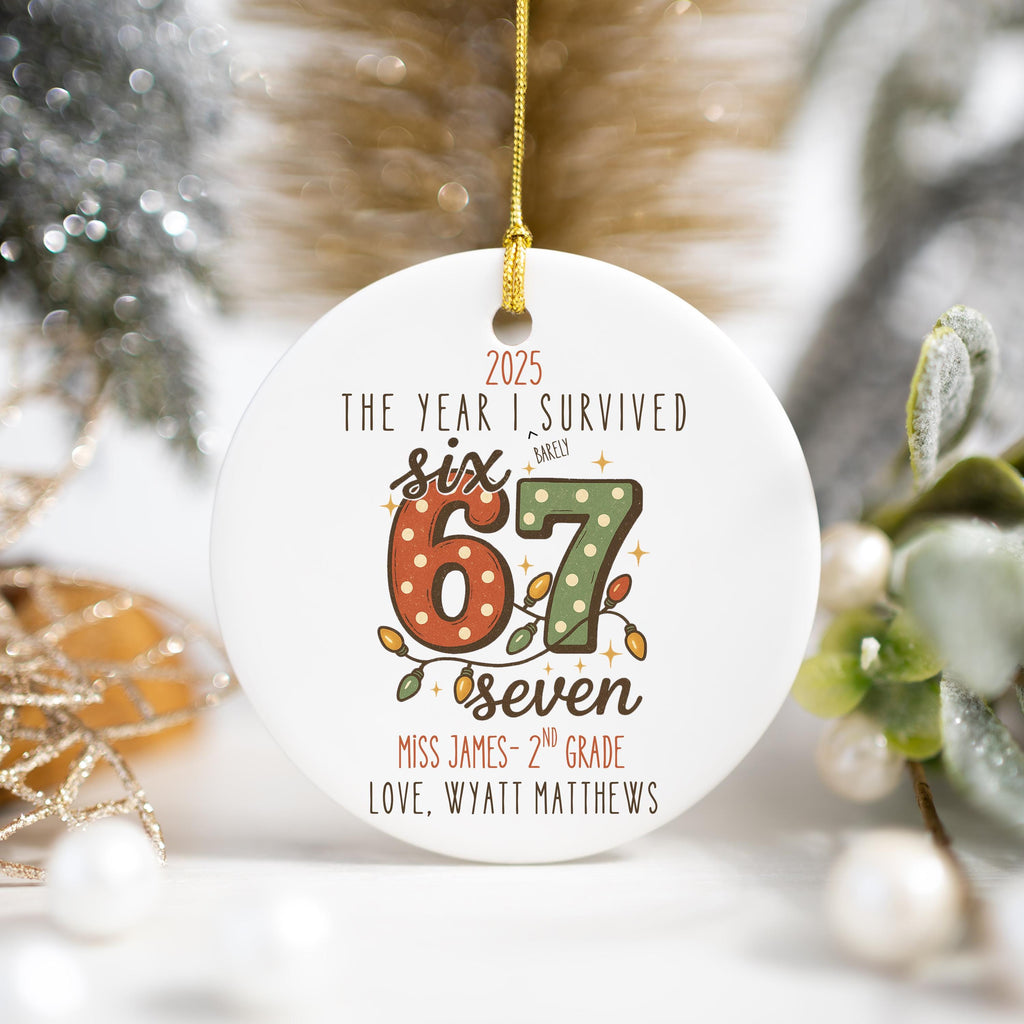 Funny Personalized Teacher Christmas Ornament