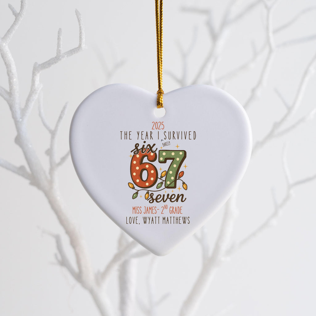 Funny Personalized Teacher Christmas Ornament