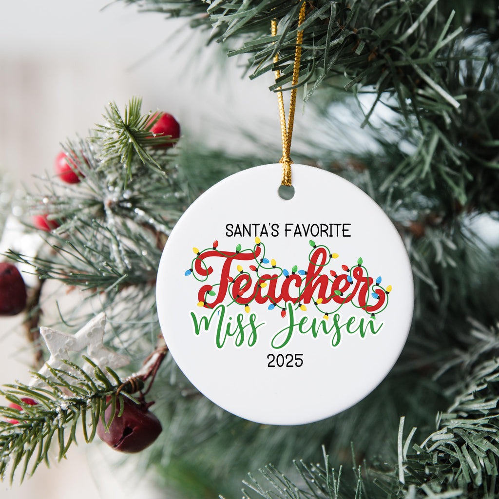 Personalized Teacher Christmas Ornament