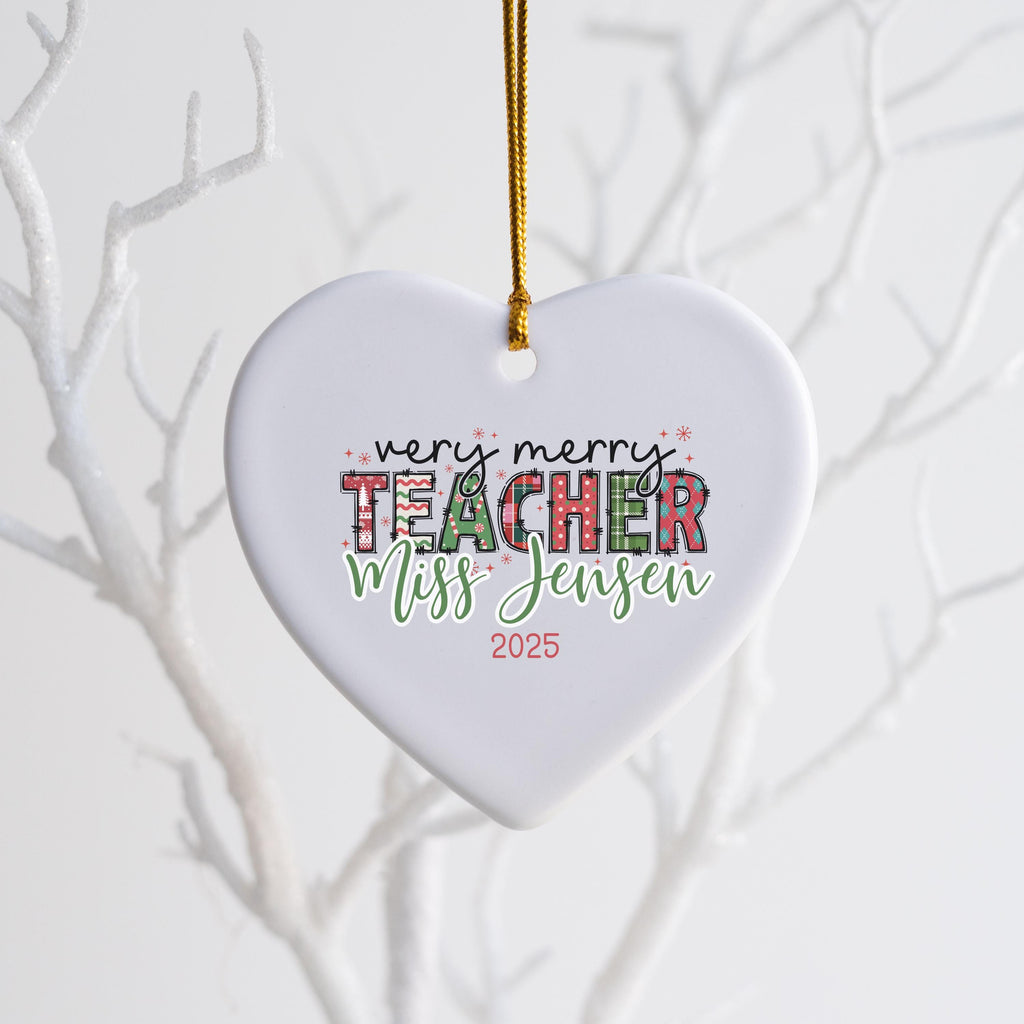 Personalized Teacher Christmas Ornament