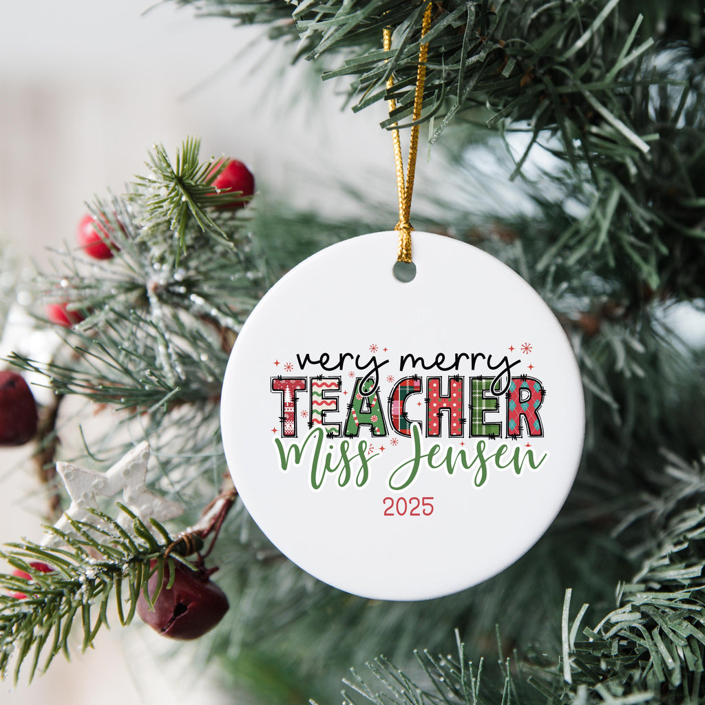 Personalized Teacher Christmas Ornament