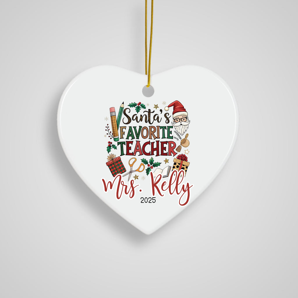 Personalized Teacher Christmas Ornament