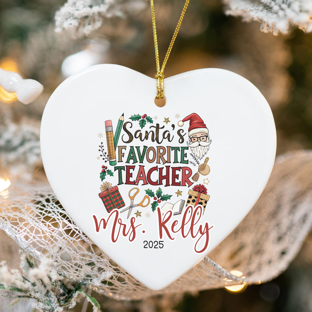 Personalized Teacher Christmas Ornament