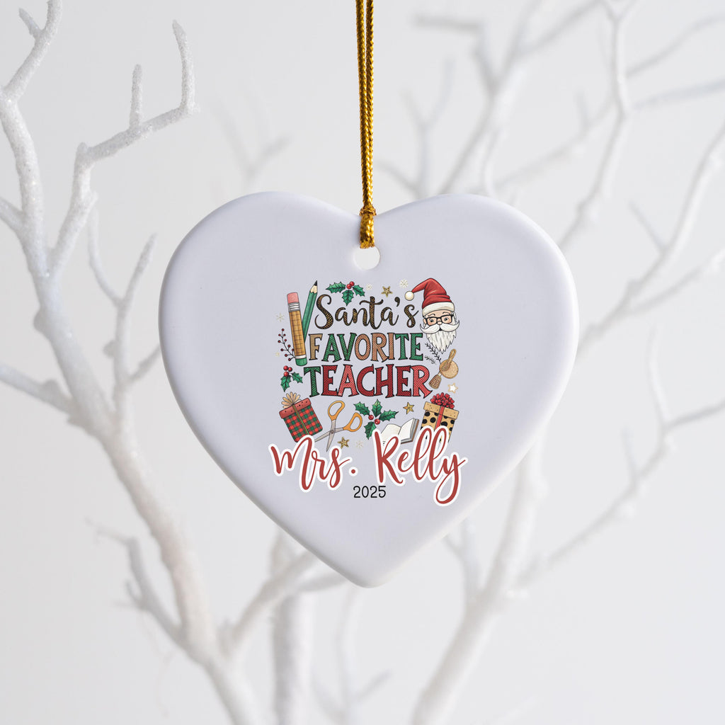 Personalized Teacher Christmas Ornament