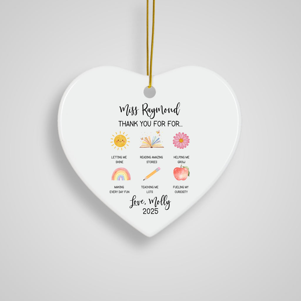 Personalized Teacher Christmas Ornament