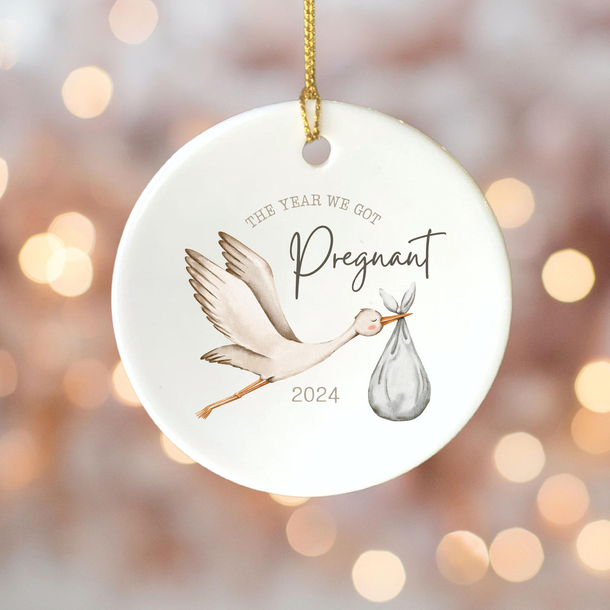 Pregnancy Announcement Ornament Expecting Parents Ornament Parents to Be Gift Baby Announcement Christmas Ornament New Mom Pr