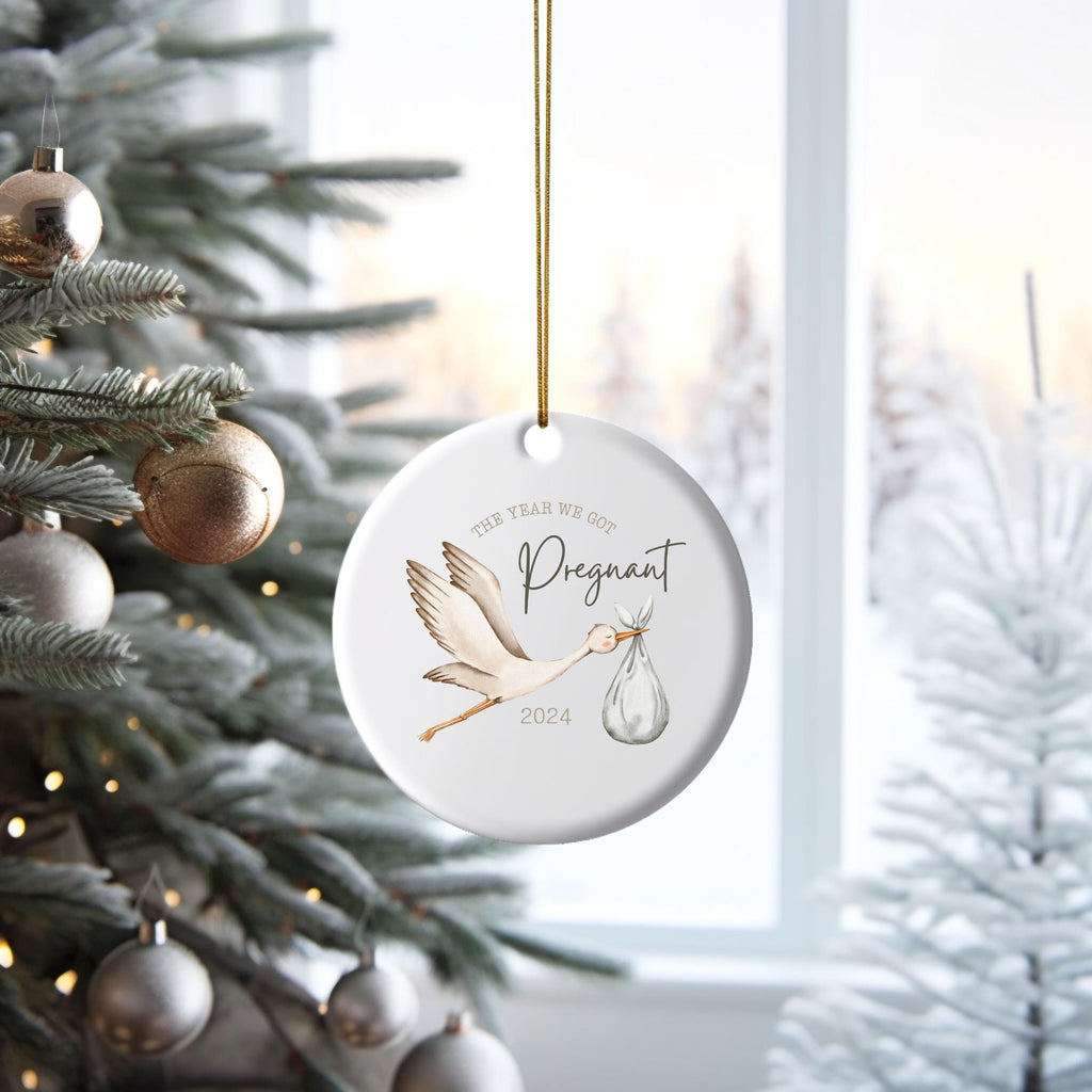 Pregnancy Announcement Ornament Expecting Parents Ornament Parents to Be Gift Baby Announcement Christmas Ornament New Mom Pr