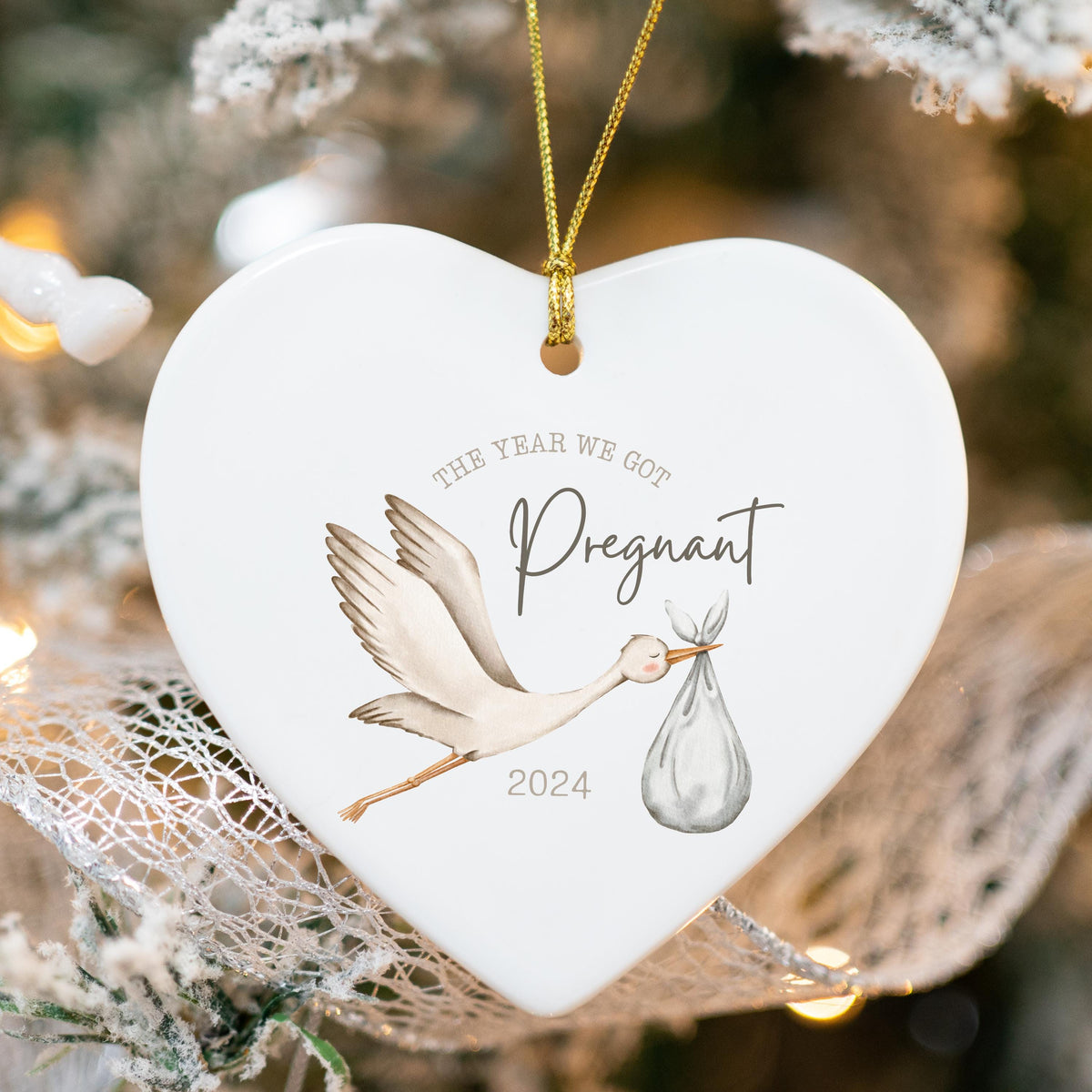 Pregnancy Announcement Ornament Expecting Parents Ornament Parents to Be Gift Baby Announcement Christmas Ornament New Mom Pr